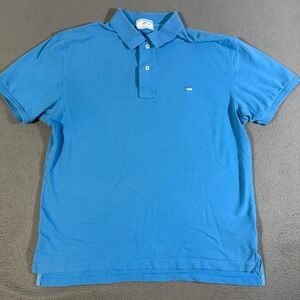 Southern Tide The Skipjack Polo‎ Men's Large Short Sleeve Blue Fish Logo Casual